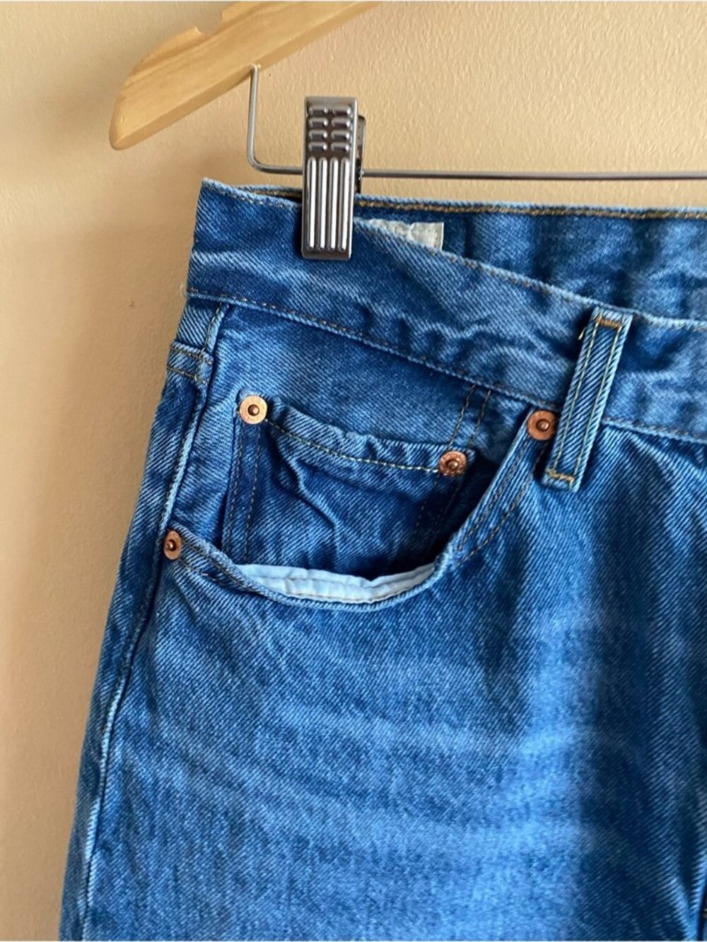 Levis Premium 501 '81 Jeans Woman 27x31 Medium Wash Button Fly Streetwear Preppy - Picture 4 of 14